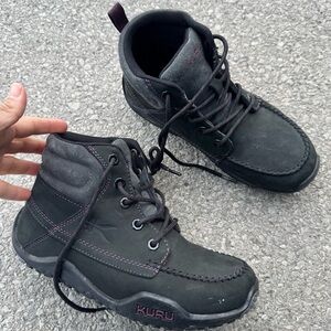 Kuru Quest Jet Black-Basalt-Fig Purple Comfort Gorpcore Hiking Boots Size 8